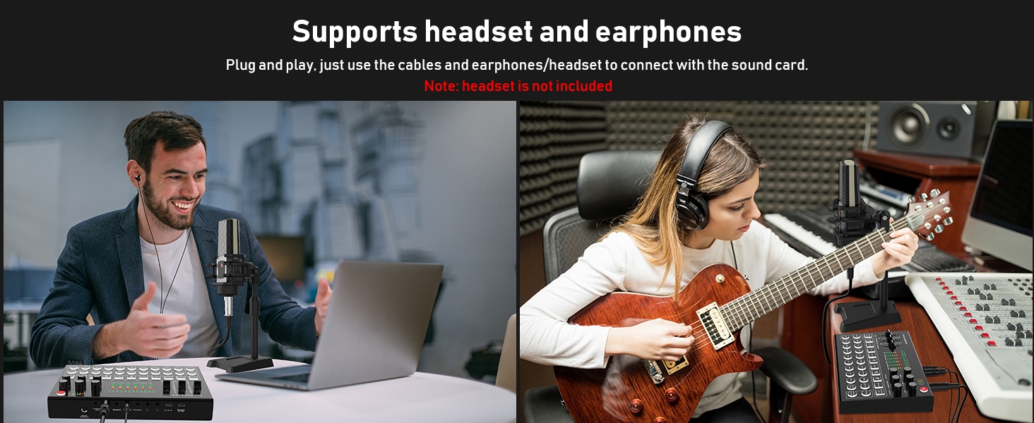 Supports Headset and earphones