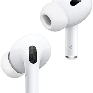 Apple AirPods Pro (2nd Generation) Wireless Ear Buds with USB-C Charging, Up to 2X More Active Noise Cancelling Bluetooth Headphones, Transparency Mode, Adaptive Audio, Personalized Spatial Audio