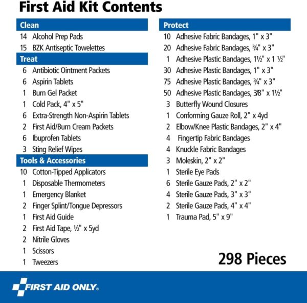 First Aid Only 299 Piece All-Purpose Emergency First Aid Kit (FAO-442) - Image 3