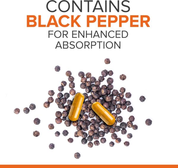 Qunol Turmeric Curcumin with Black Pepper & Ginger, 2400mg Turmeric Extract with 95% Curcuminoids, Extra Strength Supplement, Enhanced Absorption, Joint Support Supplement, 105 Count - Image 4