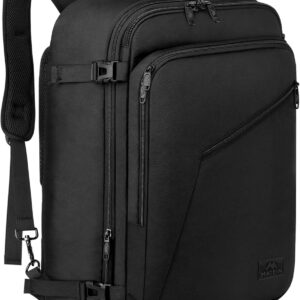 MATEIN Carry on Backpack, Extra Large Travel Backpack Expandable Airplane Approved Weekender Bag for Men and Women, Water Resistant Lightweight Daypack for Flight 40L, Black