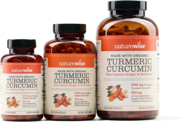 NatureWise Curcumin Turmeric 2250mg - 95% Curcuminoids & BioPerine Black Pepper Extract for Advanced Absorption - Daily Joint and Immune Health Support - Vegan, Non-GMO, 90 Count[30-Day Supply] - Image 10