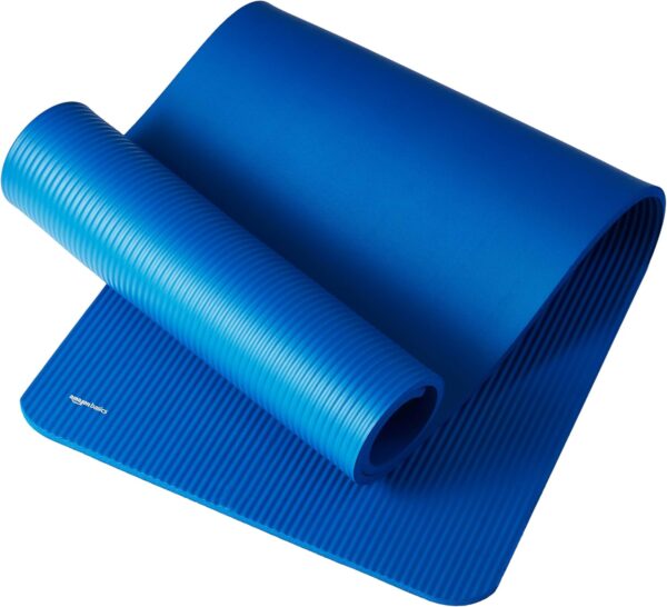 Amazon Basics 1/2 Inch Extra Thick Exercise Yoga Mat with Carrying Strap - Image 3