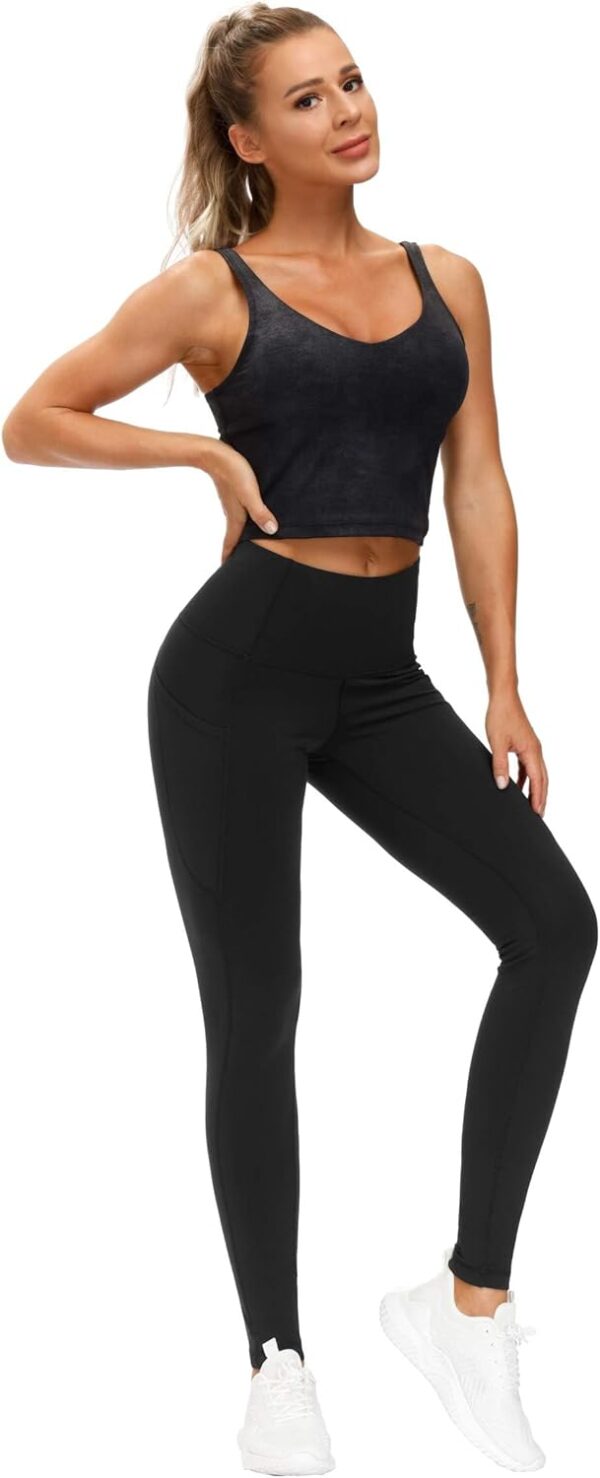 THE GYM PEOPLE Thick High Waist Yoga Pants with Pockets, Tummy Control Workout Running Yoga Leggings for Women - Image 5