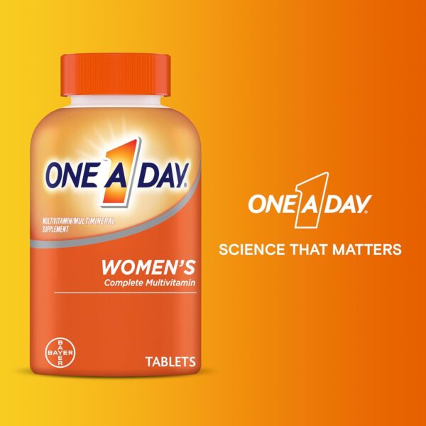 ONE A DAY Womens Complete Daily Multivitamin with Vitamin A, B , C, D, and E, Calcium and Magnesium, Immune Health Support, 200 Count - Image 6