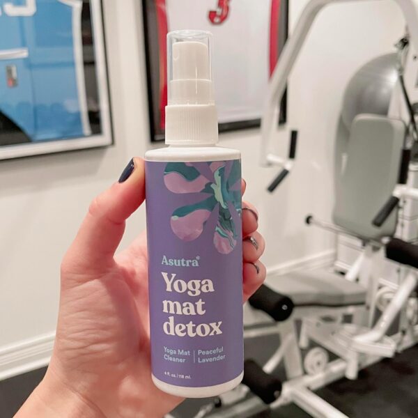 ASUTRA Yoga Mat Cleaner Spray (Peaceful Lavender), 4 fl oz - No Slippery Residue, Organic Essential Oils, Deep-Cleansing for Fitness Gear & Gym Equipment, Microfiber Towel Included - Image 5