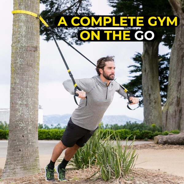 TRX GO Suspension Trainer System, Full-Body Workout for All Levels & Goals, Lightweight & Portable, Fast, Fun & Effective Workouts, Home Gym Equipment or for Outdoor Workouts, Grey - Image 3