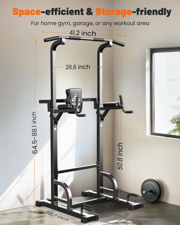 Sportsroyals Power Tower Pull Up Dip Station Assistive Trainer Multi-Function Home Gym Strength Training Fitness Equipment 440LBS - Image 7