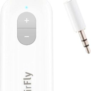 Twelve South AirFly SE Audio Streaming for TV/Airplane to Wireless Headphones – Wireless Adapter for AirPods, Airplane, Car, Gym, Home, Use with Any 3.5 mm Audio Jack