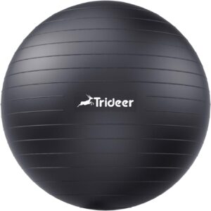 Trideer Yoga Ball Exercise Ball for Working Out, 5 Sizes Gym Ball, Birthing Ball for Pregnancy, Swiss Ball for Physical Therapy, Balance, Stability, Fitness, Office Ball Chair, Quick Pump Included