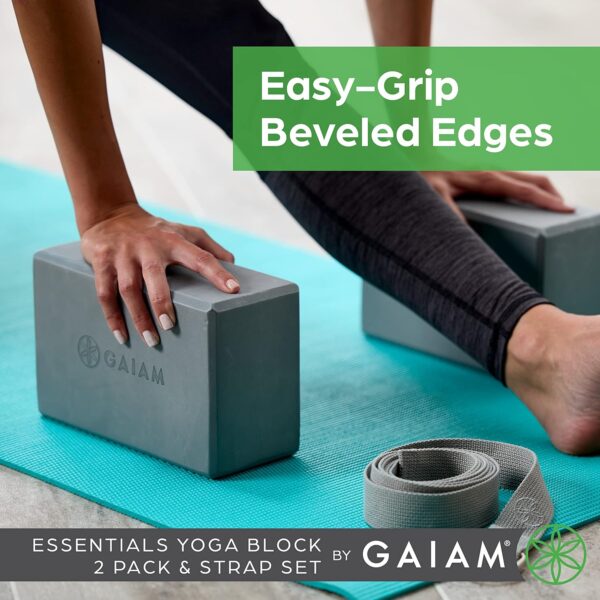 Gaiam Yoga Block - Supportive Latex-Free Eva Foam - Soft Non-Slip Surface with Beveled Edges for Yoga, Pilates, Meditation - Yoga Accessories for Stability, Balance, Deepen Stretches - Image 5