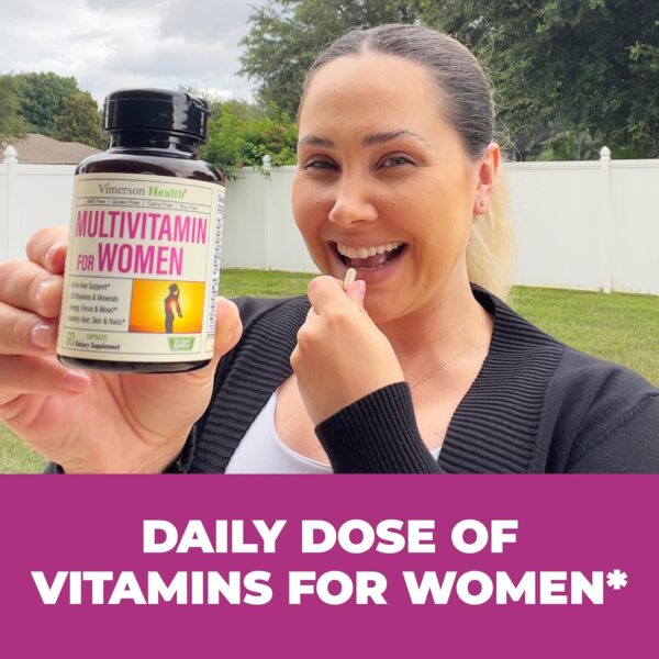 Multivitamin for Women - Daily Womens Multivitamin & Multimineral with Vitamin A, C, D, E, B12, Zinc and More Vitamins for Women - Womens Vitamins for Energy, Focus, and Womens Health. 60 Capsules - Image 7