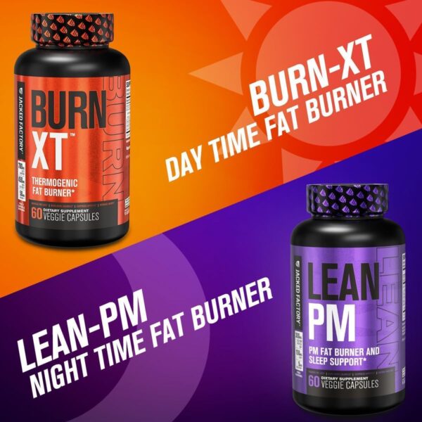 Jacked Factory Burn-XT Clinically Studied Fat Burner & Weight Loss Supplement - Appetite Suppressant & Energy Booster - with Acetyl L-Carnitine, Green Tea Extract and More - 60 Natural Diet Pills - Image 5