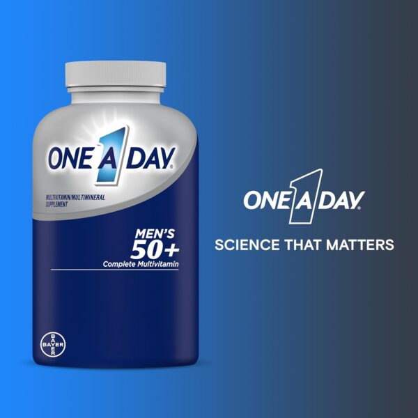 One A Day Men’s 50+ Healthy Advantage Multivitamin, Multivitamin for Men with Vitamins A, C, E, B6, B12, Calcium and Vitamin D, Tablet, 200 Count (Pack of 1) - Image 6