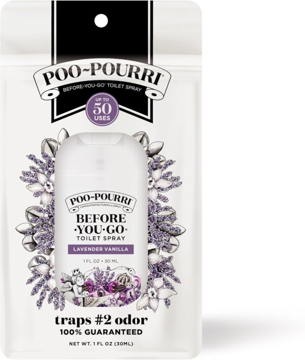 Poo-Pourri Before-You-Go Toilet Spray, Lavender Vanilla, 1 Fl Oz Pocket Travel Size - Lavender, Vanilla and Citrus - Image 7