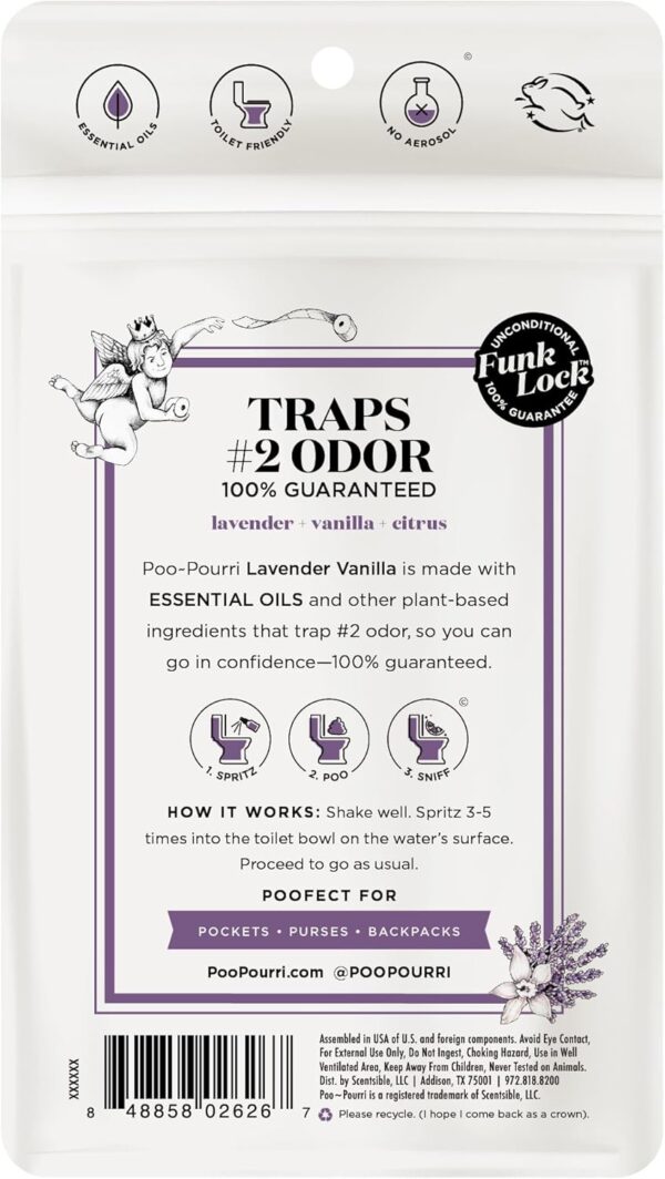 Poo-Pourri Before-You-Go Toilet Spray, Lavender Vanilla, 1 Fl Oz Pocket Travel Size - Lavender, Vanilla and Citrus - Image 9