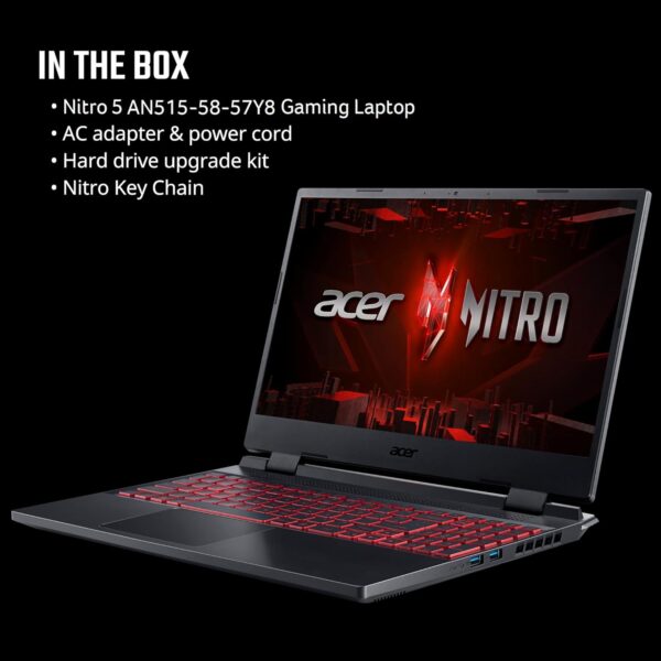 Acer Nitro 5 AN515-58-57Y8 Gaming Laptop | Intel Core i5-12500H | NVIDIA GeForce RTX 3050 Ti Laptop GPU | 15.6" FHD 144Hz IPS Display | 16GB DDR4 | 512GB Gen 4 SSD | Killer Wi-Fi 6 | Backlit Keyboard - Image 12