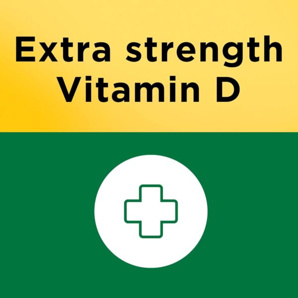 Nature Made Extra Strength Vitamin D3 5000 IU (125 mcg), Dietary Supplement for Bone, Teeth, Muscle and Immune Health Support, 180 Softgels, 180 Day Supply - Image 3