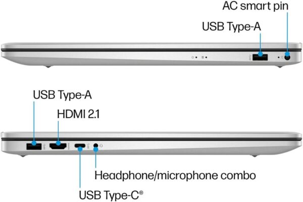 HP 17 Laptop, 17.3” HD+ Display, 11th Gen Intel Core i3-1125G4 Processor, 8GB RAM, 256GB SSD, Wi-Fi, HDMI, Webcam, Windows 11 Home, Silver - Image 4