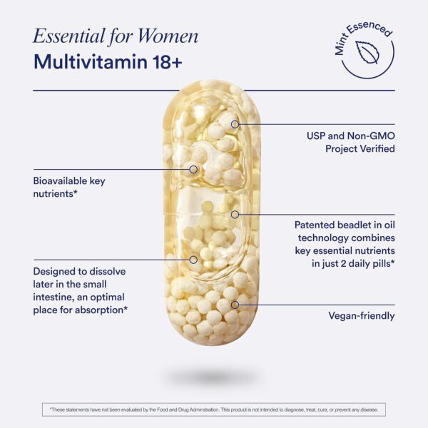 Ritual Multivitamin for Women 18+ with Vitamin D3 for Immune Support*, Vegan Omega 3 DHA, B12, Iron, Gluten Free, Non GMO, USP Verified, 30 Day Supply, 60 Capsules - Image 5