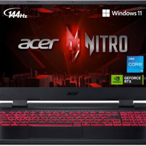 Acer Nitro 5 AN515-58-57Y8 Gaming Laptop | Intel Core i5-12500H | NVIDIA GeForce RTX 3050 Ti Laptop GPU | 15.6" FHD 144Hz IPS Display | 16GB DDR4 | 512GB Gen 4 SSD | Killer Wi-Fi 6 | Backlit Keyboard