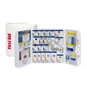 First Aid Only 1000-FAE-0103 SmartCompliance 50-Person OSHA Compliant First Aid Kit for Business, Large Plastic First Aid Cabinet with Medications, 245 Pieces