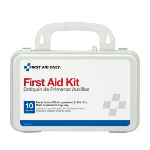 First Aid Only 6060 All-Purpose 10-Person Emergency First Aid Kit for Business, Worksite, Home, and Car, 57 Pieces