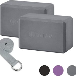 Gaiam Yoga Block - Supportive Latex-Free Eva Foam - Soft Non-Slip Surface with Beveled Edges for Yoga, Pilates, Meditation - Yoga Accessories for Stability, Balance, Deepen Stretches