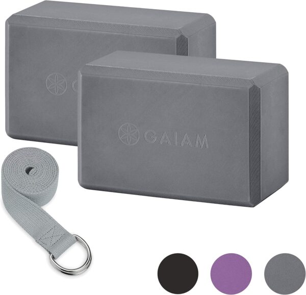 Gaiam Yoga Block - Supportive Latex-Free Eva Foam - Soft Non-Slip Surface with Beveled Edges for Yoga, Pilates, Meditation - Yoga Accessories for Stability, Balance, Deepen Stretches