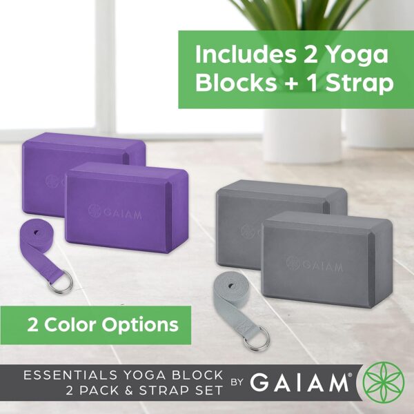 Gaiam Yoga Block - Supportive Latex-Free Eva Foam - Soft Non-Slip Surface with Beveled Edges for Yoga, Pilates, Meditation - Yoga Accessories for Stability, Balance, Deepen Stretches - Image 2