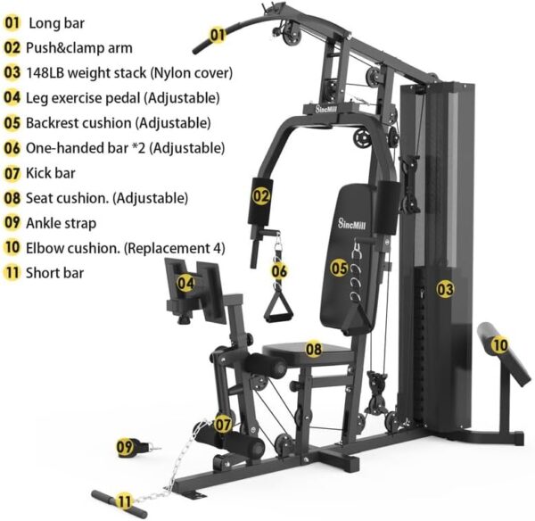 Home Gym Multifunctional Full Body Home Gym Equipment for Home Workout Equipment Exercise Equipment Fitness Equipment SincMill - Image 2