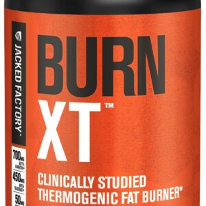 Jacked Factory Burn-XT Clinically Studied Fat Burner & Weight Loss Supplement - Appetite Suppressant & Energy Booster - with Acetyl L-Carnitine, Green Tea Extract and More - 60 Natural Diet Pills