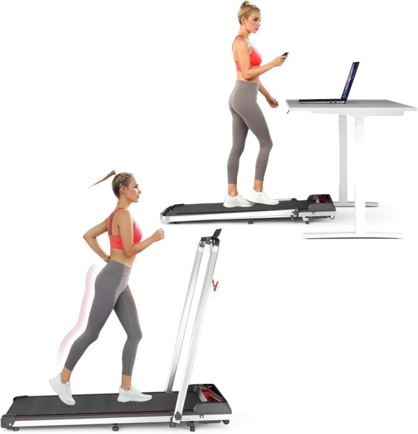 NAYSAYE Treadmills for Home, Folding Walking Pad with Incline, Portable Walking Pad Treadmill with Remote Control and LED Display, Under Desk Treadmill for Home/Office Exercise, Strong Support