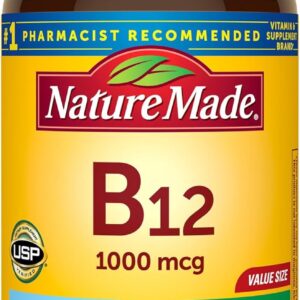 Nature Made Vitamin B12 1000 mcg, Dietary Supplement for Energy Metabolism Support, 150 Softgels, 150 Day Supply