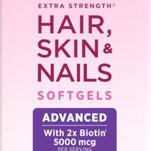 Nature's Bounty Advanced Hair, Skin & Nails, Argan-Infused Vitamin Supplement with Biotin and Hyaluronic Acid, 150 Rapid Release Softgels