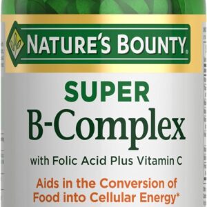 Nature's Bounty Super B Complex with Vitamin C & Folic Acid, Immune & Energy Support, 150 tablets