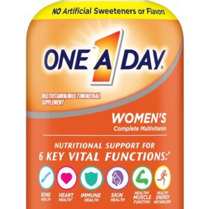 ONE A DAY Womens Complete Daily Multivitamin with Vitamin A, B , C, D, and E, Calcium and Magnesium, Immune Health Support, 200 Count