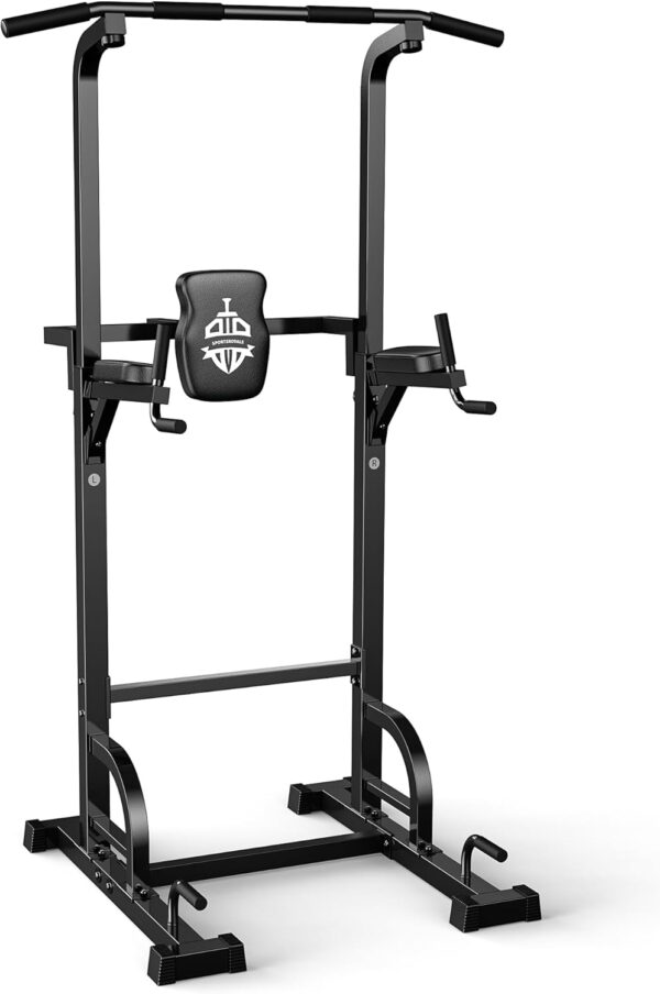 Sportsroyals Power Tower Pull Up Dip Station Assistive Trainer Multi-Function Home Gym Strength Training Fitness Equipment 440LBS