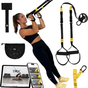 TRX GO Suspension Trainer System, Full-Body Workout for All Levels & Goals, Lightweight & Portable, Fast, Fun & Effective Workouts, Home Gym Equipment or for Outdoor Workouts, Grey