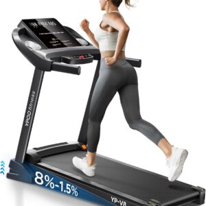 Treadmills for Home Use, Walking Pad Treadmill with Incline, Auto Foldable Treadmill for Home, 8.0 MPH Running Treadmill with Bluetooth Enabled, 300 lbs User Capacity