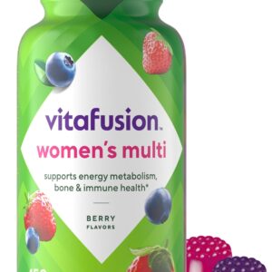 Vitafusion Womens Multivitamin Gummies, Berry Flavored Daily Vitamins for Women With Vitamins A,C,D,E,B-6 and B-12, America’s Number 1 Gummy Vitamin Brand, 75 Days Supply, 150 Count (Package May Vary)