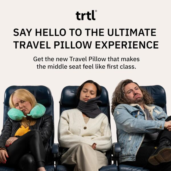 trtl Travel and Airplane Pillow - Real Sleeping Experience on Long Flights - Neck and Shoulder Support - Super-Soft, Lightweight, Easy-to-Carry, and Machine-Washable Flight Pillow - Image 2