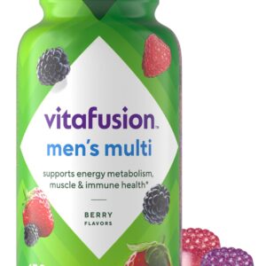 vitafusion Adult Gummy Vitamins for Men, Berry Flavored Daily Multivitamins for Men With Vitamins A, C, D, E, B6 and B12, America’s Number 1 Gummy Vitamin Brand, 75 Day Supply, 150 Count